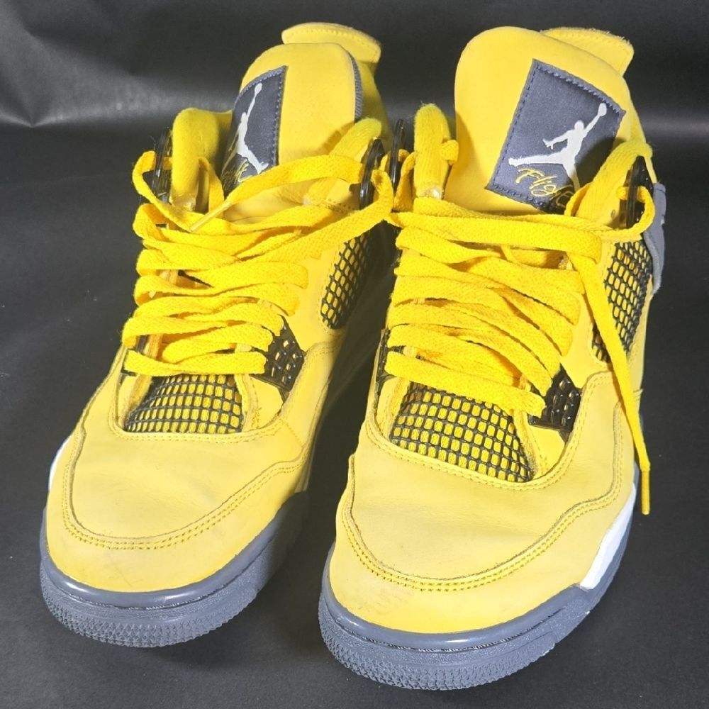Air Jordan 4 Retro Lightning Yellow Mens Sz 11 - Picture 1 of 8
